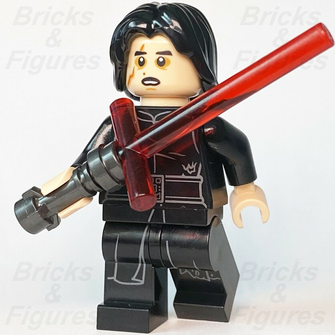 Star Wars LEGO Kylo Ren with Scar The Force Awakens Minifigure 75236 sw1006 - Bricks & Figures