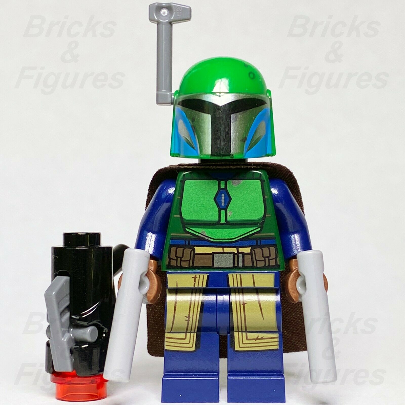 Star Wars LEGO Mandalorian Female Tribe Warrior Green Minifigure 75267 Genuine - Bricks & Figures