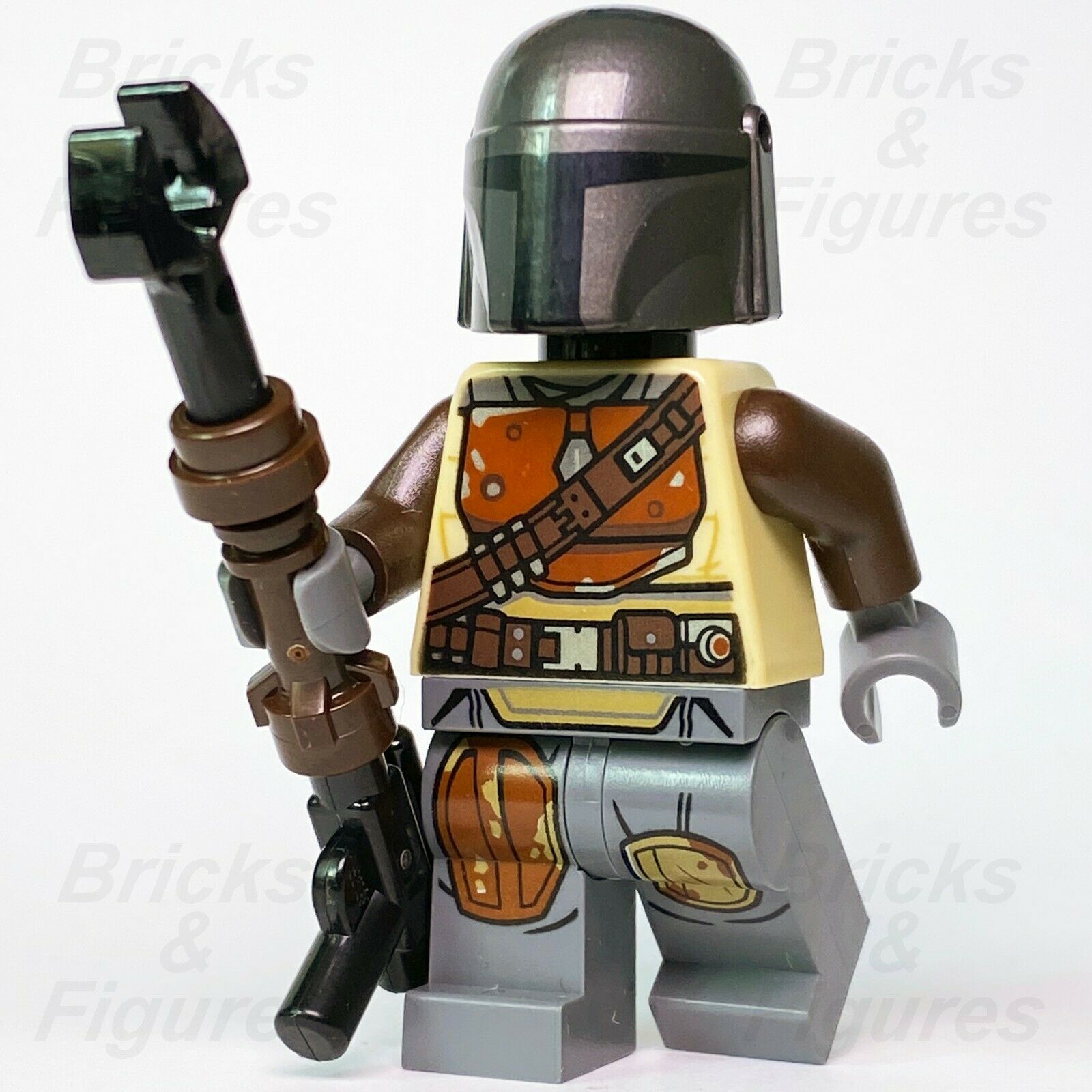 Star Wars LEGO Mandalorian "Mando" Din Djarin (NO CAPE) Minifig 75254 75292 - Bricks & Figures