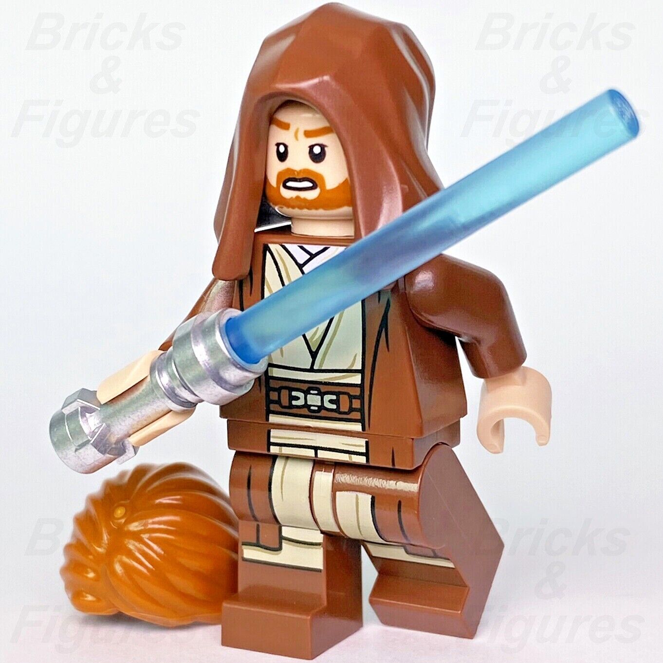 Star Wars LEGO Obi-Wan Kenobi & Hood Jedi Knight Minifigure 75333 sw1220 New - Bricks & Figures