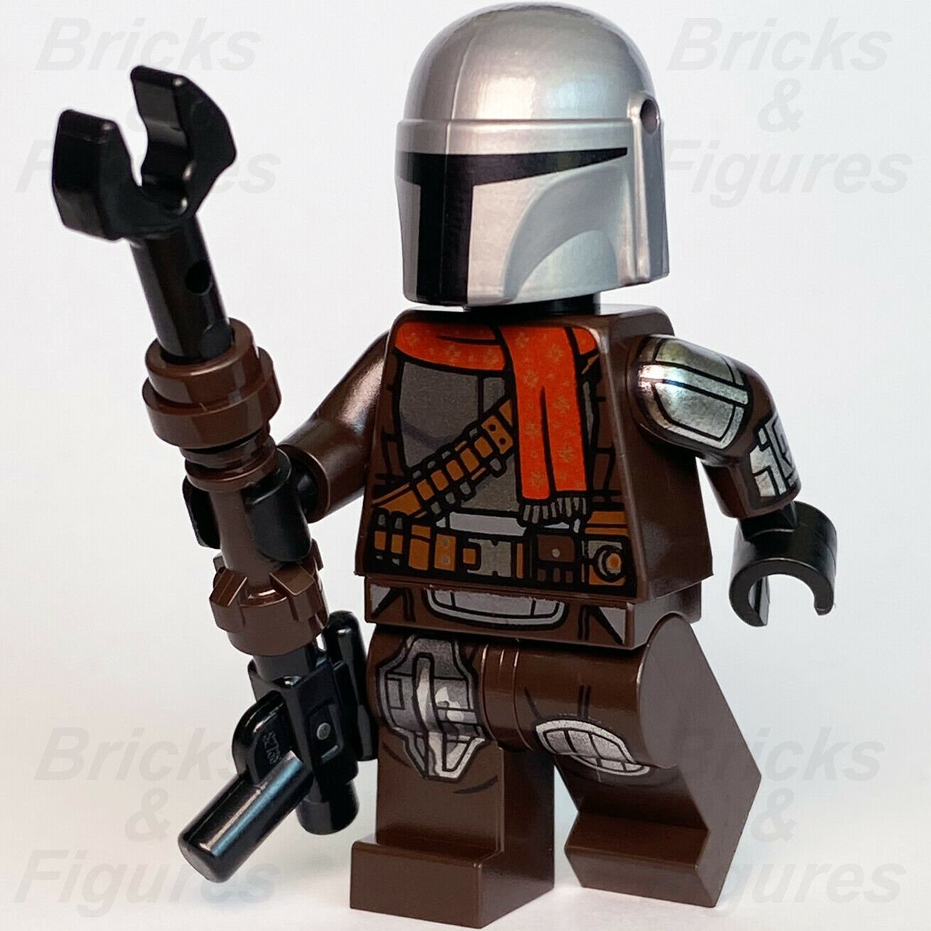 Star Wars LEGO The Mandalorian Din Djarin Red Christmas Scarf Minifigure 75307 - Bricks & Figures