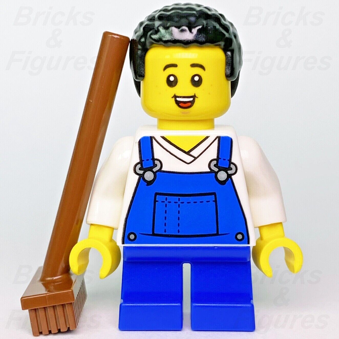 Town City LEGO Farmer Boy with Broom Barn Farm Minifigure 60346 cty1443 Farming - Bricks & Figures