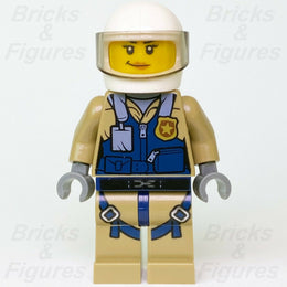 Town City LEGO Mountain Police Officer Female Helicopter Pilot Minifigure 60173 - Bricks & Figures